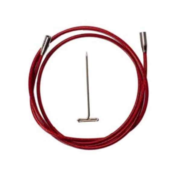 Câble Twist Rouge ChiaoGoo 55cm - Compatible Aiguilles Interchangeables